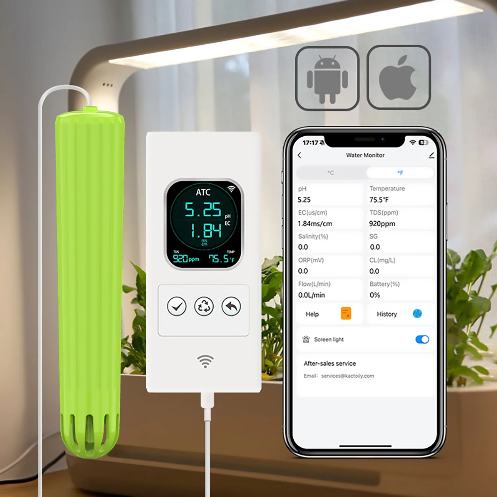Urban Farming Urban Gardening - Kactoily 4-in-1 WiFi Sensor Urban Farming