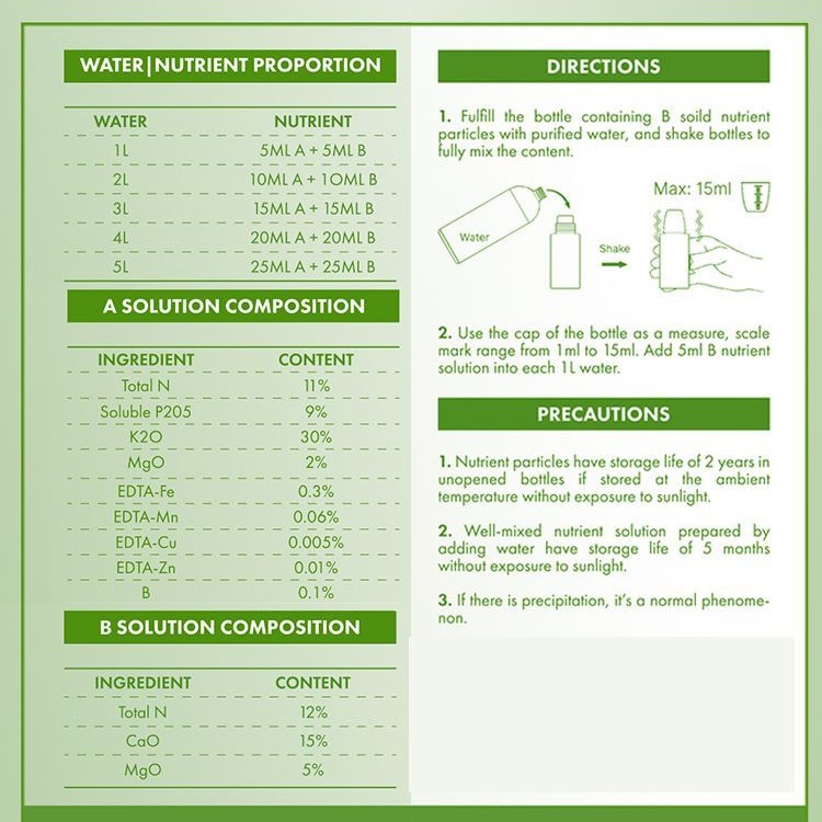 Hydroponic nutrient solution s - Nutrient Solution Ab 评论和价格