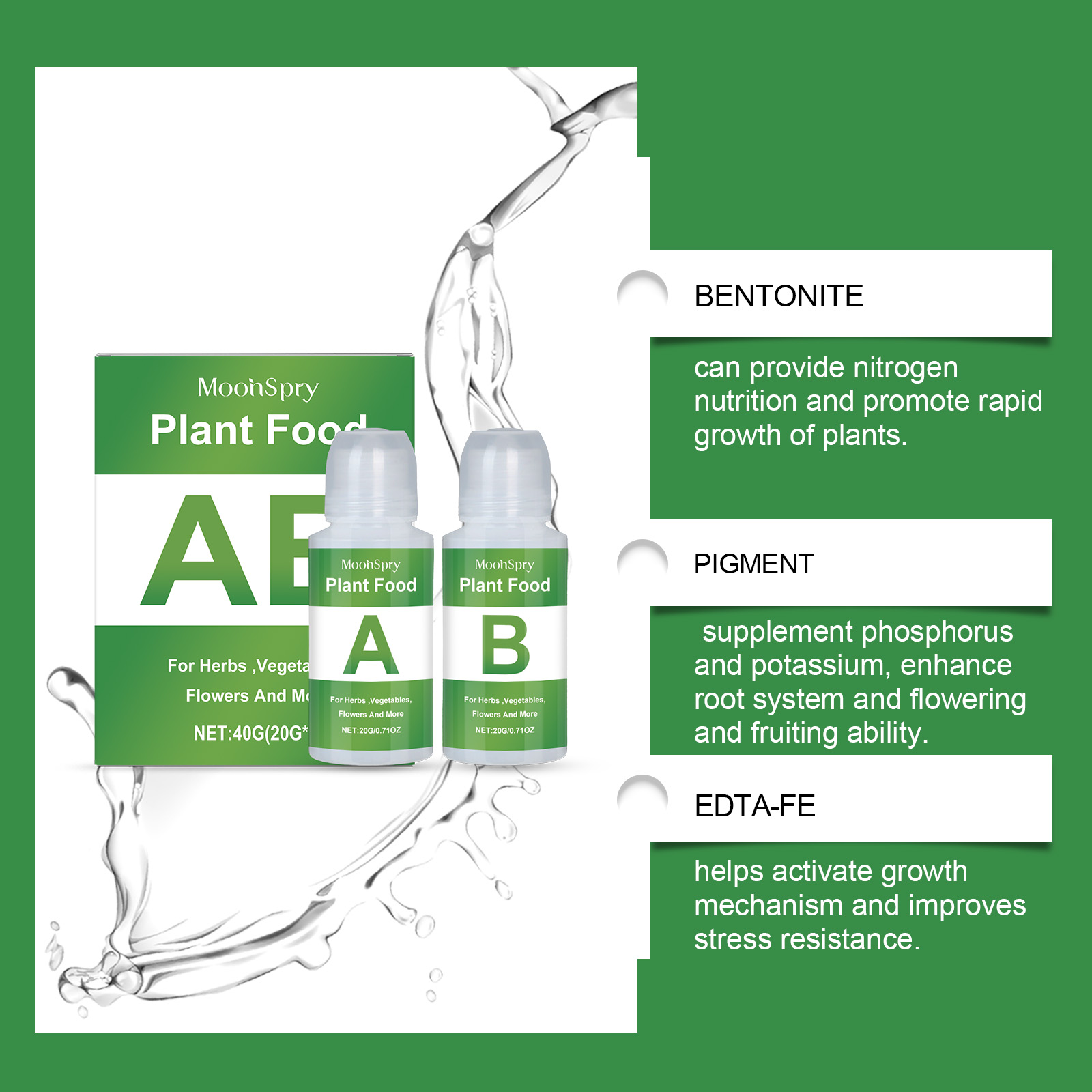MoonSpry Hydroponic Nutrient S - Nutrient Solution Ab 评论和价格