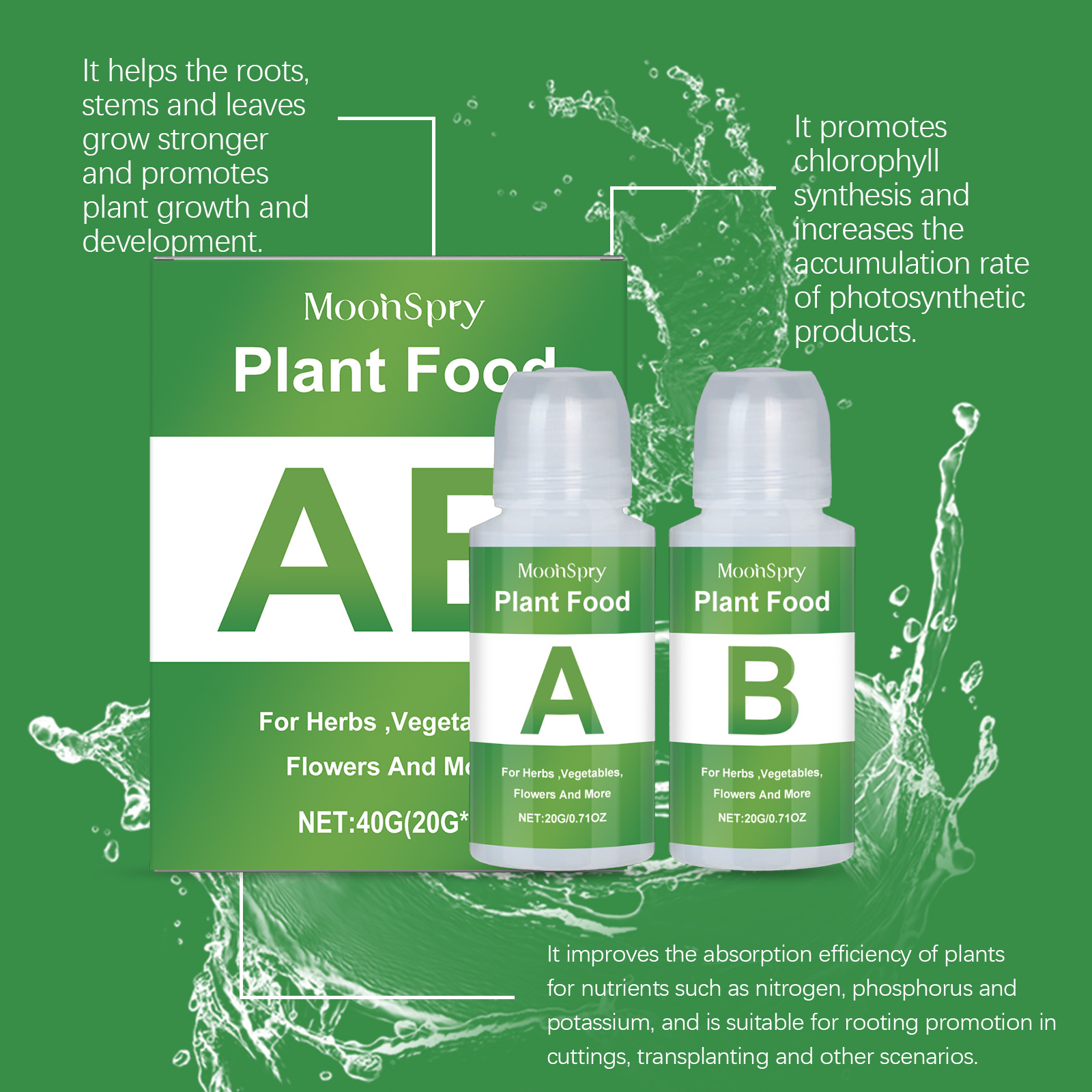 MoonSpry Hydroponic Nutrient S - Nutrient Solution Ab 评论和价格