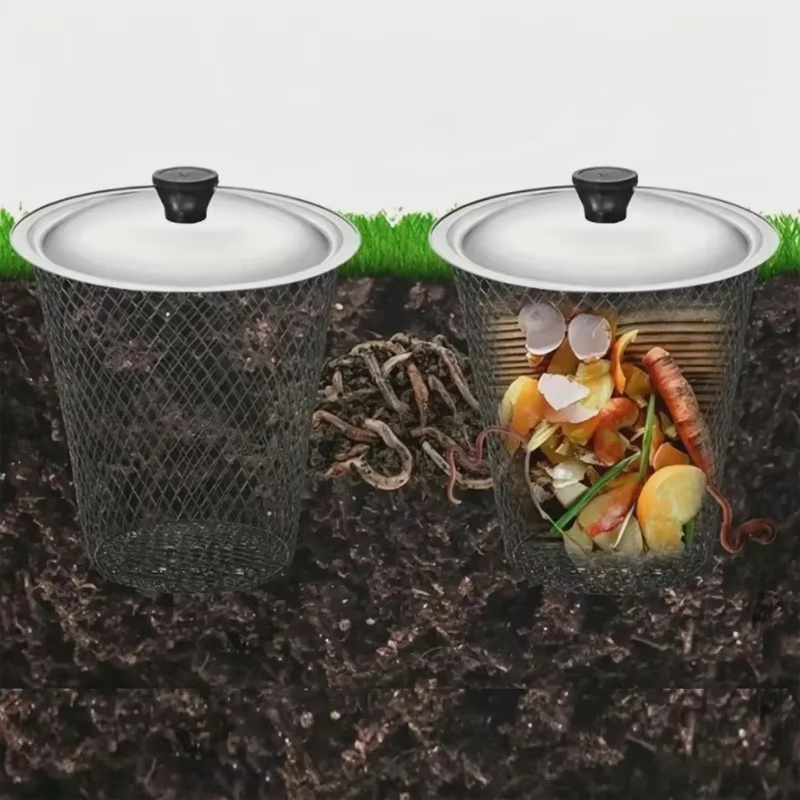 1/2pcs Worm Composter with Lid - Urban Farming Urban Gardening 评论和价格